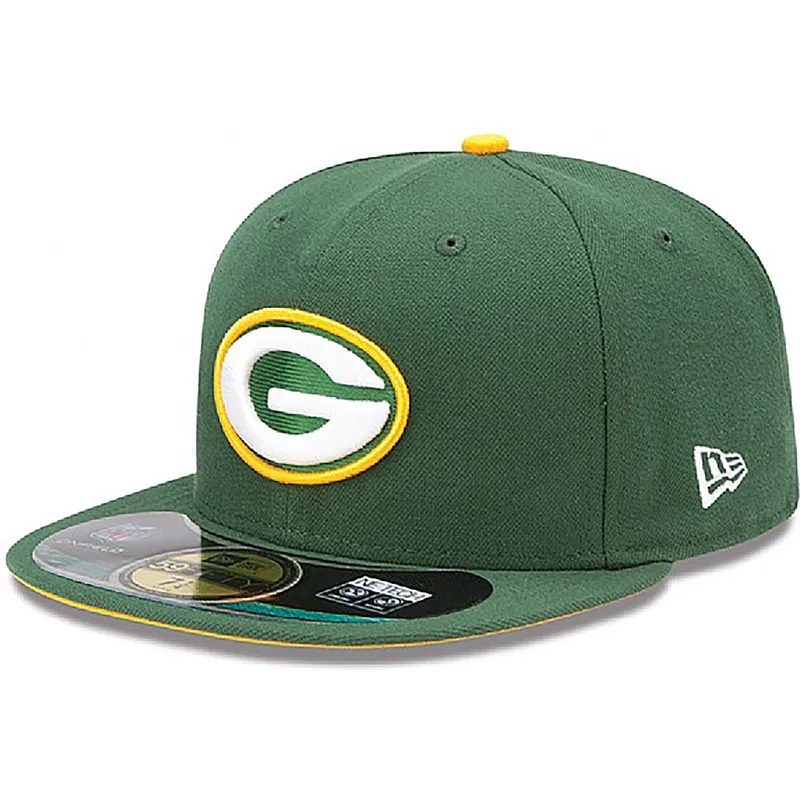 berretto-piatto-verde-aderente-59fifty-authentic-on-field-game-dei-green-bay-packers-nfl-di-new-era