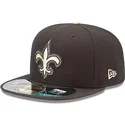 cappelli-piatta-nero-regolato-59fifty-authentic-on-field-game-dei-new-orleans-saints-nfl-di-new-era