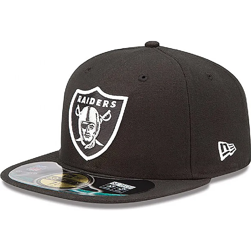 cappelli-piatta-nero-regolato-59fifty-authentic-on-field-game-dei-las-vegas-raiders-nfl-di-new-era