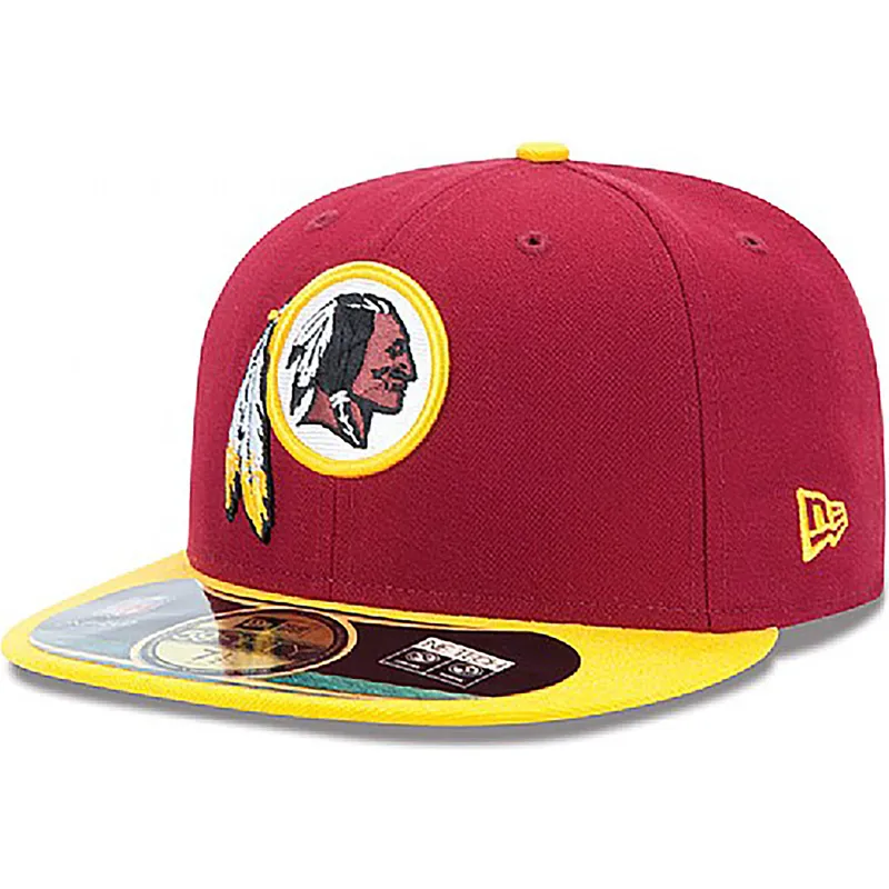 cappelli-piatta-rosso-regolato-59fifty-authentic-on-field-game-dei-washington-commanders-nfl-di-new-era