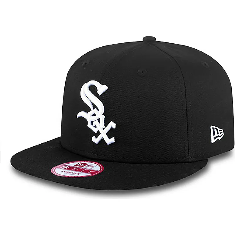 cappellino-nero-snapback-9fifty-essential-dei-chicago-white-sox-mlb-di-new-era