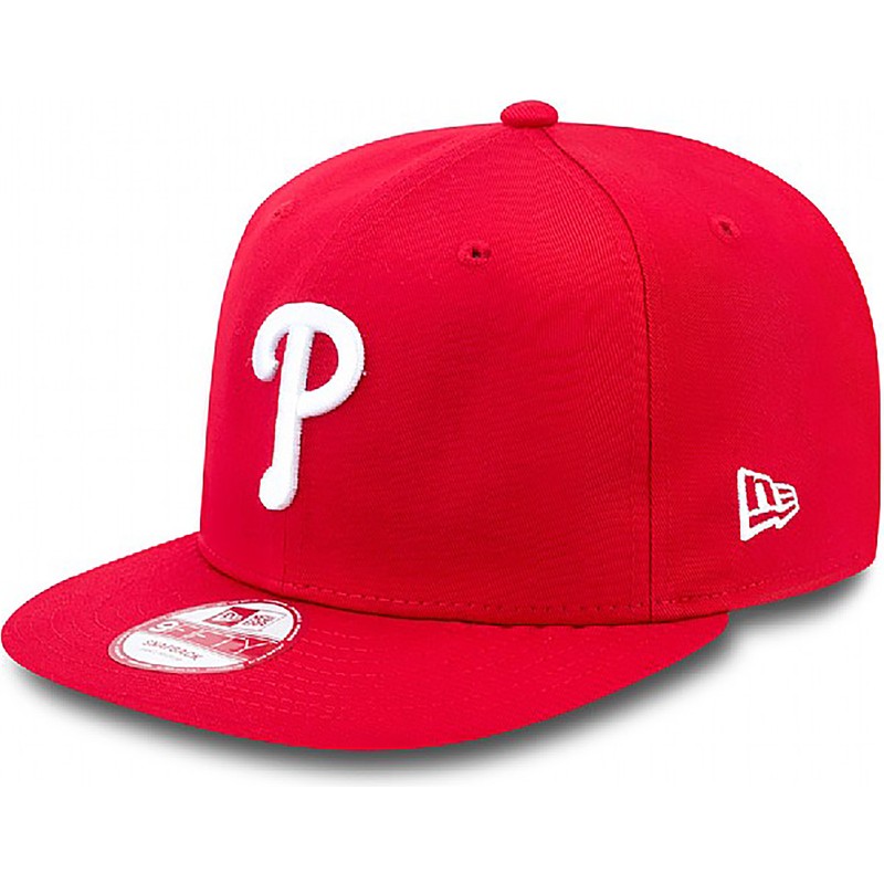 cappellino-visiera-piatta-rosso-snapback-9fifty-essential-di-philadelphia-phillies-mlb-di-new-era