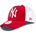 cappellino-trucker-rosso-clean-a-frame-dei-new-york-yankees-mlb-di-new-era