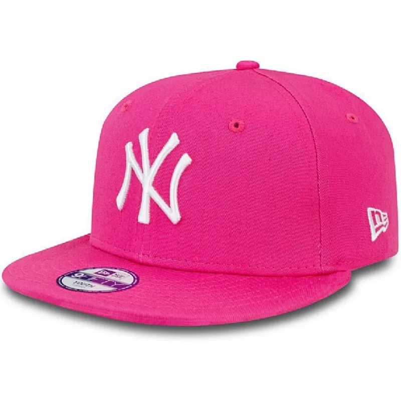 cappelli-piatta-rosa-snapback-per-bambino-9fifty-essential-dei-new-york-yankees-mlb-di-new-era